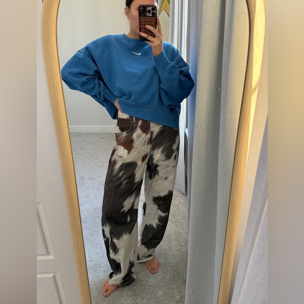 ASOS Barrel Leg Jeans - animal print